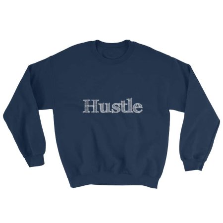 Hustle Navy Heavy Blend Crewneck Sweatshirt