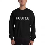 Hustle Grunge Effect Black Heavy Blend Crewneck Sweatshirt